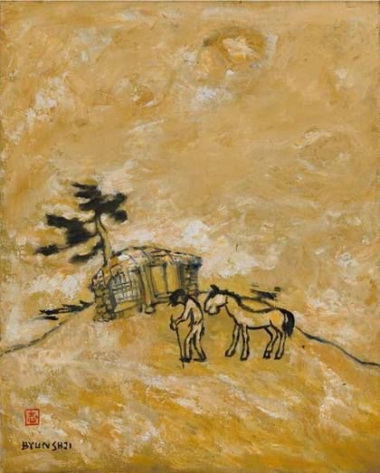 변시지 대표작 노인과 말